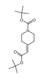 tert.butyl 1-tert.butyloxycarbonyl-Δ4,α-piperidineacetate结构式