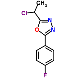 2-(1-Chloroethyl)-5-(4-fluorophenyl)-1,3,4-oxadiazole结构式