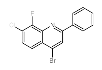 4-Bromo-7-chloro-8-fluoro-2-phenylquinoline Structure