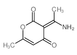 (3E)-3-(1-aminoethylidene)-6-methyl-pyran-2,4-dione结构式