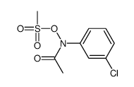 (N-acetyl-3-chloroanilino) methanesulfonate Structure
