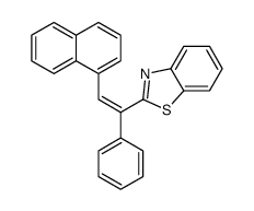 2-(2-naphthalen-1-yl-1-phenylethenyl)-1,3-benzothiazole结构式