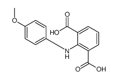 2-(4-methoxyanilino)benzene-1,3-dicarboxylic acid结构式