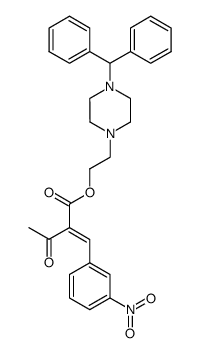 2-(4-diphenylmethyl-1-piperazinyl)ethyl 2-(3-nitrobenzylidene)acetoacetate Structure