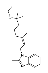 1-(7-ethoxy-3,7-dimethyloct-2-enyl)-2-methylbenzimidazole结构式