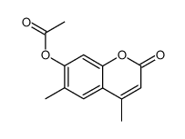 7-acetoxy-4,6-dimethyl benzopyran-2(H)-one Structure