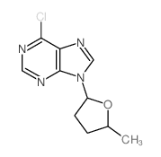 9H-Purine, 6-chloro-9-(tetrahydro-5-methyl-2-furanyl)-结构式