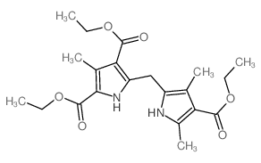 diethyl 5-[(4-ethoxycarbonyl-3,5-dimethyl-1H-pyrrol-2-yl)methyl]-3-methyl-1H-pyrrole-2,4-dicarboxylate结构式
