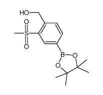 (2-(methylsulfonyl)-4-(4,4,5,5-tetramethyl-1,3,2-dioxaborolan-2-yl)phenyl)methanol Structure