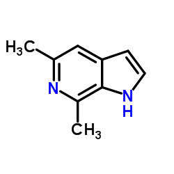 5,7-二甲基-1H-吡咯并[2,3-c]吡啶结构式