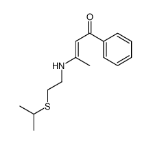 1-phenyl-3-(2-propan-2-ylsulfanylethylamino)but-2-en-1-one结构式