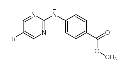4-(5-溴嘧啶-2-氨基)-苯甲酸甲酯结构式