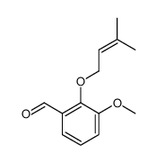 3-methoxy-2-(3-methylbut-2-enoxy)benzaldehyde结构式