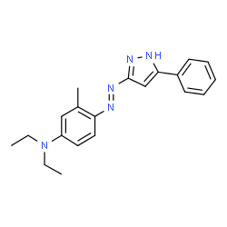 N,N-diethyl-3-methyl-4-[(5-phenyl-1H-pyrazol-3-yl)azo]aniline结构式