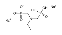 disodium dihydrogen [(propylimino)bis(methylene)]diphosphonate Structure