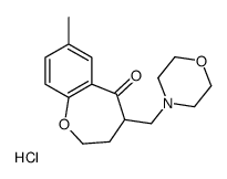 7-methyl-4-(morpholin-4-ium-4-ylmethyl)-3,4-dihydro-2H-1-benzoxepin-5-one,chloride Structure