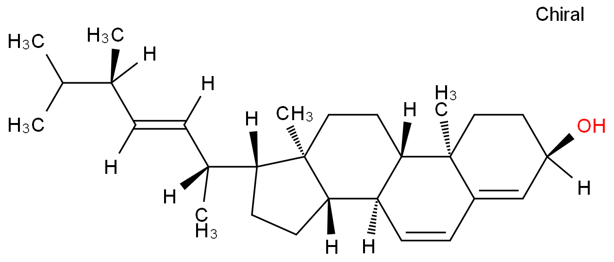 Ergosta-4,6,22-trien-3-ol, (3α,22E)- (9CI) Structure