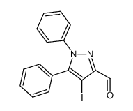 4-iodo-1,5-diphenyl-1H-pyrazole-3-carbaldehyde Structure