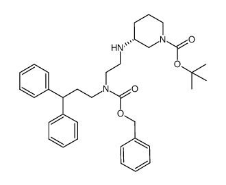 (R)-tert-butyl 3-(2-(benzyloxycarbonyl)ethylamino)piperidine-1-carboxylate Structure