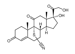 17,21-dihydroxy-9-thiocyanato-pregn-4-ene-3,11,20-trione结构式