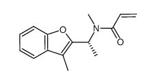 (R)-N-methyl-N-[1-(3-methyl-benzofuran-2-yl)-ethyl]acrylamide结构式