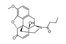 17-butyryl-4,5α-epoxy-14-hydroxy-3-methoxy-morphin-7-en-6-one结构式