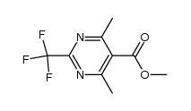 4,6-dimethyl-2-trifluoromethyl-pyrimidine-5-carboxylic acid methyl ester结构式