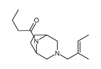 8-Butyryl-3-(2-methyl-2-butenyl)-3,8-diazabicyclo(3.2.1)octane structure