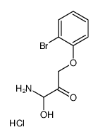 1-amino-3-(2-bromophenoxy)-1-hydroxypropan-2-one,hydrochloride结构式
