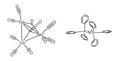 {bis(triphenylphosphine)nitrogen}{manganese(cobalt)2(carbonyl)9(μ3-ketenylidene)}结构式