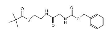 S-(2-(2-(((benzyloxy)carbonyl)amino)acetamido)ethyl) 2,2-dimethylpropanethioate结构式