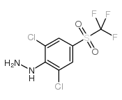 [2,6-dichloro-4-(trifluoromethylsulfonyl)phenyl]hydrazine Structure
