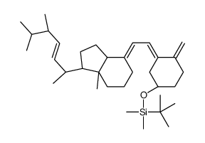 (1R,3AS,4E,7AR)-4-[(2Z)-2-[(5S)-5-[[(1,1-二甲基乙基)二甲基甲硅烷基]氧基]-2-亚甲基环己基]亚乙基]八氢-7A- 甲基-1-[(1R,2E,4R)-1,4,5-三甲基-2-己烯-1-基]-1H-茚结构式