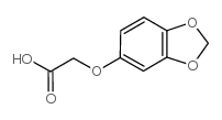 (1,3-苯并二氧代l-5-基氧基)乙酸结构式