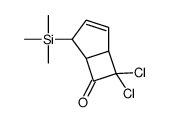 7,7-dichloro-4-trimethylsilylbicyclo[3.2.0]hept-2-en-6-one结构式