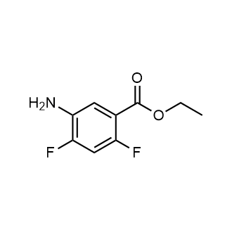 5-氨基-2,4-二氟苯甲酸乙酯结构式