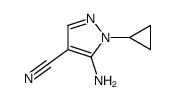 5-amino-1-cyclopropylpyrazole-4-carbonitrile Structure