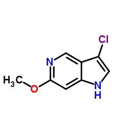 3-Chloro-6-Methoxy-5-azaindole结构式
