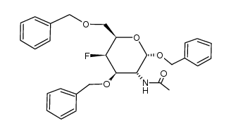 benzyl 2-acetamido-3,6-di-O-benzyl-2,4-dideoxy-4-fluoro-α-D-galactopyranoside Structure