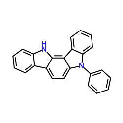 5,12-Dihydro-5-phenylindolo[3,2-a]carbazole Structure