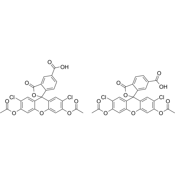 5-(and-6)-carboxy-2`,7`-dichlorofluorescein diacetate Structure