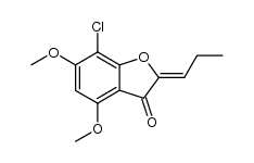 (Z)-7-chloro-4,6-dimethoxy-2-(1-propylidene)-3(2H)-benzofuranone Structure