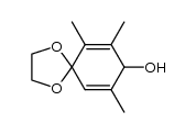 1-ethylenedioxy-2,3,5-trimethyl-2,5-cyclohexadien-4-ol结构式