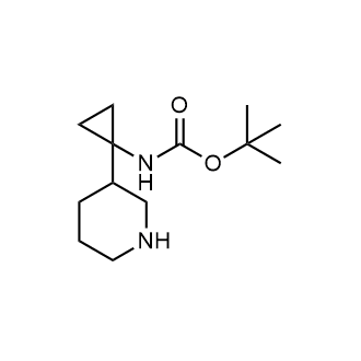 N-[1-(哌啶-3-基)环丙基]氨基甲酸叔丁酯结构式