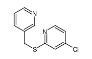 4-chloro-2-(pyridin-3-ylmethylsulfanyl)pyridine结构式