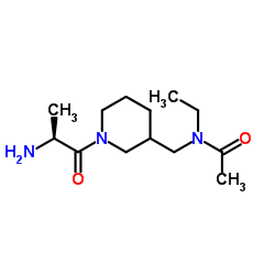 N-{[1-(L-Alanyl)-3-piperidinyl]methyl}-N-ethylacetamide结构式