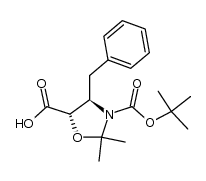 (4R,5S)-4-benzyl-3-[(tert-butoxy)carbonyl]-2,2-dimethyl-1,3-oxazolidine-5-carboxylic acid Structure