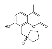 1-((7-hydroxy-4-methyl-2-oxo-2H-chromen-8-yl)methyl)pyrrolidine 1-oxide Structure