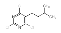 Pyrimidine,2,4,6-trichloro-5-(3-methylbutyl)- Structure