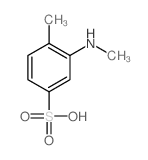 Benzenesulfonic acid,4-methyl-3-(methylamino)- Structure